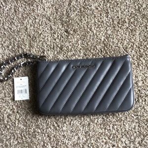 NWT Michael Kors Heather Grey Wristlet.